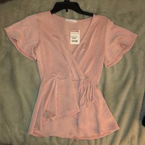 Pink & white blouse